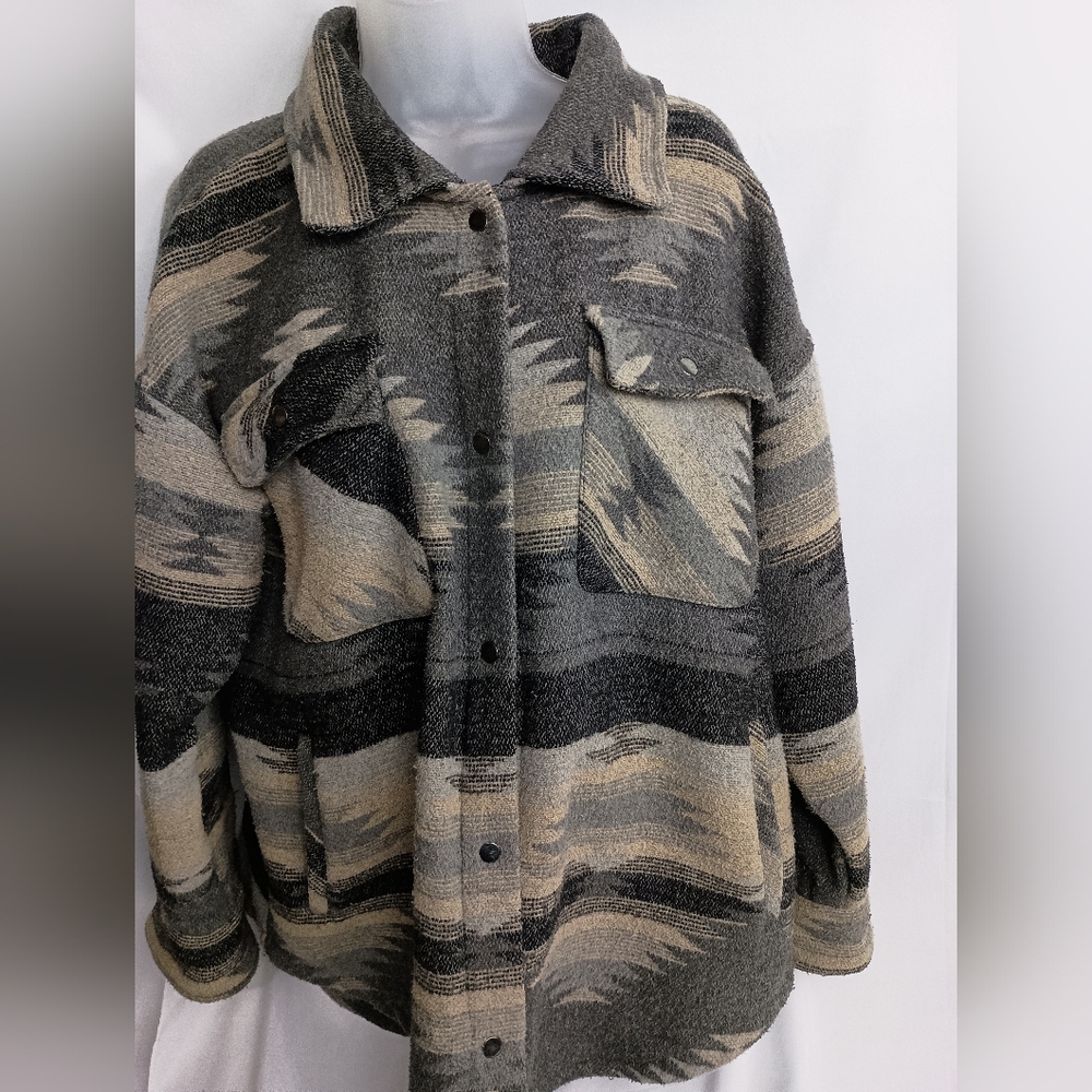 FORNIA M Western Vintage Outdoor Rugged Button-Up Winter Shacket Jacket‎ (#221)